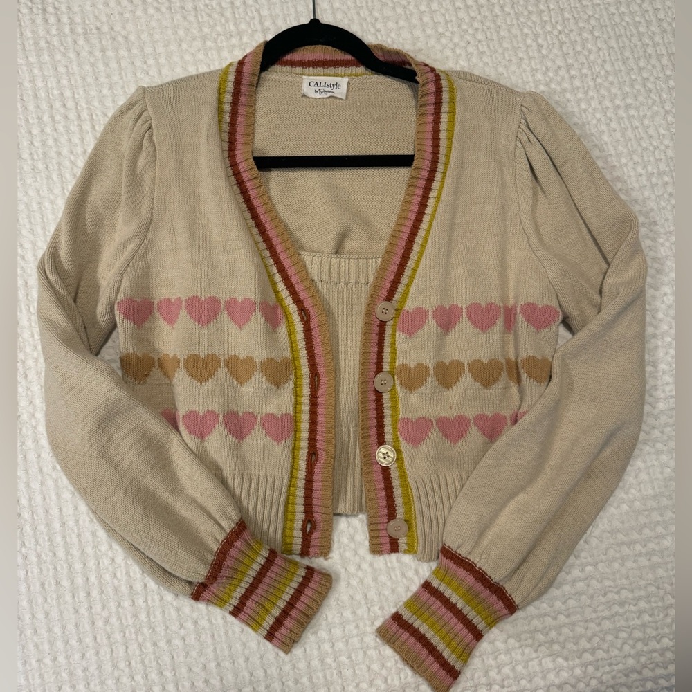 Two-piece Heart Cardigan Sweater